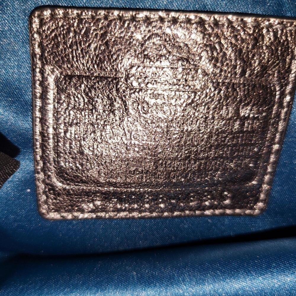 NEW Coach Madison Maggie Shimmering Silver Shoulder Bag Vintage NWOT - Picture 15 of 16